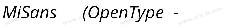 MiSans 亮体(OpenType  字体转换